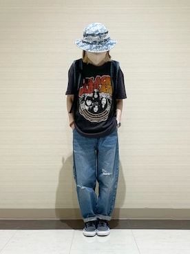 「バンドT」｜kuuuさん（レディース・155cm）の夏コーディネート