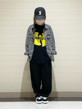 「Supreme （シュプリーム）のアイテム」を使った、kuuuさん（レディース・155cm）の春コーディネート