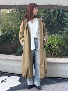 外薗杏奈さん(レディース・158cm)の冬コーディネート