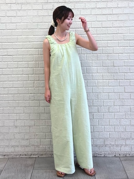 「Ungrid（アングリッド）のアイテム」を使った、外薗杏奈さん（レディース・158cm）の夏コーディネート
