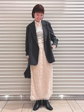 外薗杏奈さん(レディース・158cm)の秋コーディネート