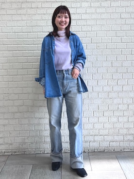 外薗杏奈さん（レディース・158cm）の春コーディネート