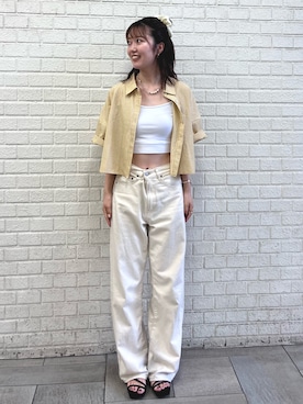 「Ungrid（アングリッド）のアイテム」を使った、外薗杏奈さん（レディース・158cm）の夏コーディネート
