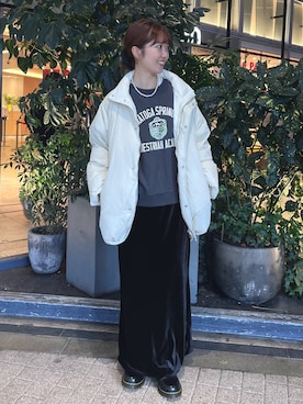 外薗杏奈さん（レディース・158cm）の冬コーディネート