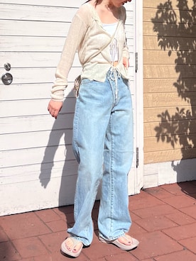 外薗杏奈さん(レディース・158cm)の春コーディネート