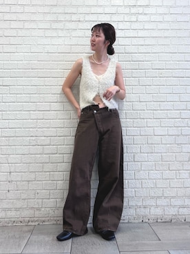 外薗杏奈さん(レディース・158cm)の秋コーディネート