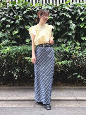 外薗杏奈さん(レディース・158cm)の夏コーディネート