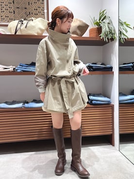 外薗杏奈さん（レディース・158cm）の春コーディネート