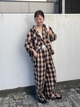 外薗杏奈さん（レディース・158cm）の秋コーディネート