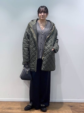 「UNIVERSAL OVERALL（ユニバーサルオーバーオール）のアイテム」を使った、mikuriさん（レディース・157cm）の秋コーディネート