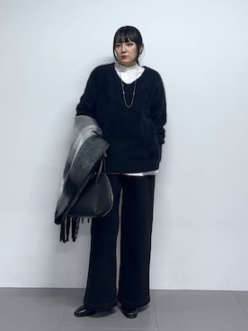 「アイテム（ストール/ショール）」を使った、mikuriさん（レディース・157cm・20代）の秋コーディネート