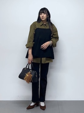 「アイテム（キーホルダー）」を使った、mikuriさん（レディース・157cm・20代）の秋コーディネート