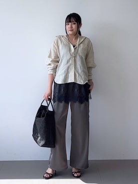 「BARNYARDSTORM（バンヤードストーム）のアイテム（ジャケット/アウター）」を使った、mikuriさん（レディース・157cm）の春コーディネート