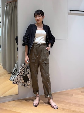 「アイテム（ブルゾン）」を使った、mikuriさん（レディース・157cm・20代）の夏コーディネート