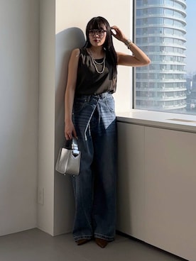 「アイテム（メガネ）」を使った、mikuriさん（レディース・157cm・20代）の夏コーディネート