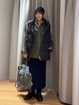 「アイテム（バックパック/リュック）」を使った、mikuriさん（レディース・157cm）の冬コーディネート