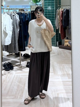 「PLAKTON（プラクトン）のアイテム」を使った、mikuriさん（レディース・157cm）の夏コーディネート