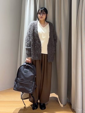 「アイテム（バックパック/リュック）」を使った、mikuriさん（レディース・157cm・20代）の冬コーディネート