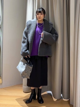 「アイテム（ピーコート）」を使った、mikuriさん（レディース・157cm・20代）の秋コーディネート