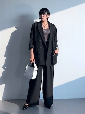 「アイテム（スラックス）」を使った、mikuriさん（レディース・157cm・20代）の秋コーディネート