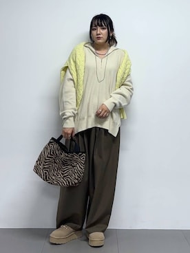 「アイテム（スリッポン）」を使った、mikuriさん（レディース・157cm・20代）の秋コーディネート