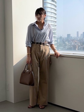 「アイテム（サスペンダー）」を使った、mikuriさん（レディース・157cm・20代）の夏コーディネート