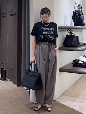 「COTTO（コトゥー）のアイテム」を使った、mikuriさん（レディース・157cm）の夏コーディネート
