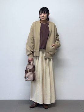 「Mazell（マゼル）のアイテム」を使った、mikuriさん（レディース・157cm）の冬コーディネート