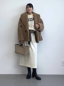 「アイテム（ピーコート）」を使った、mikuriさん（レディース・157cm・20代）の秋コーディネート