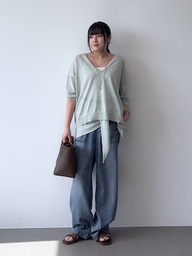 「BARNYARDSTORM（バンヤードストーム）のアイテム」を使った、mikuriさん（レディース・157cm）の春コーディネート