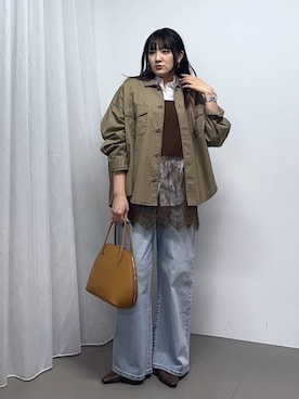 「ADD CULUMN（アドカラム）のアイテム」を使った、mikuriさん（レディース・157cm）の冬コーディネート