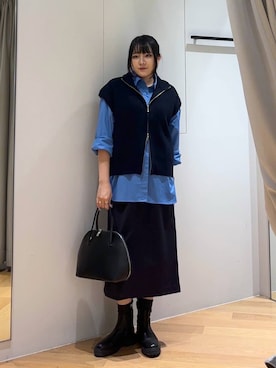 「BARNYARDSTORM（バンヤードストーム）のBARNYARDSTORM / ハイブリッドストレッチブーツ（ブーツ）」を使った、mikuriさん（レディース・157cm）の秋コーディネート