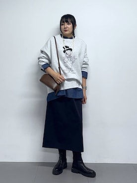 「BARNYARDSTORM（バンヤードストーム）のBARNYARDSTORM / ハイブリッドストレッチブーツ（ブーツ）」を使った、mikuriさん（レディース・157cm）の秋コーディネート