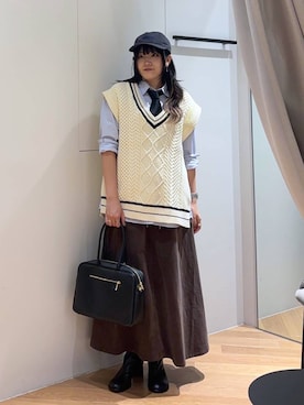 「アイテム（フォーマルスーツ/小物）」を使った、mikuriさん（レディース・157cm）の秋コーディネート