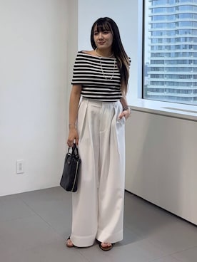 「PLAKTON（プラクトン）のアイテム」を使った、mikuriさん（レディース・157cm）の夏コーディネート
