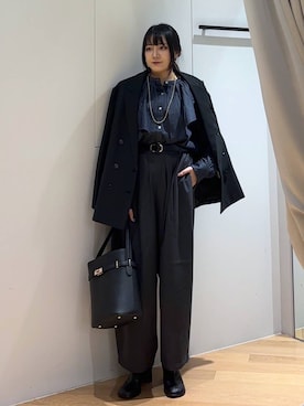 「VELETTO（ベレット）のBARNYARDSTORM / 【VELETTO / ヴェレット】/ バックルバッグ（ハンドバッグ）」を使った、mikuriさん（レディース・157cm）の秋コーディネート