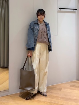 「BARNYARDSTORM」｜「アイテム（デニムジャケット）」を使った、mikuriさん（レディース・157cm）の秋コーディネート