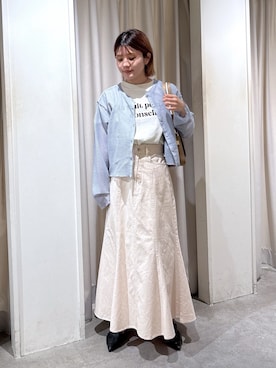 「FREE'S MART（フリーズマート）のアイテム（スカート）」を使った、serika79さん（レディース・151cm）の夏コーディネート