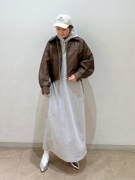 「FREE'S MART（フリーズマート）のアイテム（ブルゾン）」を使った、serika79さん（レディース・151cm）の冬コーディネート