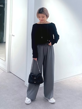 「FREE'S MART（フリーズマート）のアイテム（パンツ）」を使った、serika79さん（レディース・151cm）の冬コーディネート