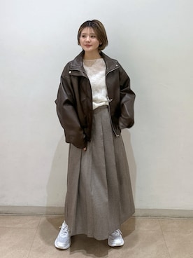 「FREE'S MART（フリーズマート）のアイテム（ブルゾン）」を使った、serika79さん（レディース・151cm）の冬コーディネート