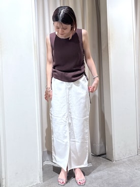 「ブラウンニット」｜serika79さん（レディース・151cm）の夏コーディネート