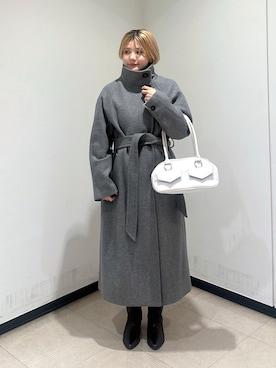 「FREE'S MART（フリーズマート）のアイテム（ステンカラーコート）」を使った、serika79さん（レディース・151cm）の冬コーディネート