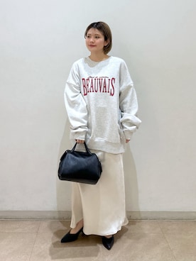 「FREE'S MART（フリーズマート）のアイテム（スウェット）」を使った、serika79さん（レディース・151cm）の春コーディネート