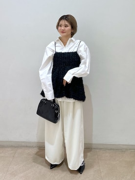 「FREE'S MART（フリーズマート）のアイテム（スラックス）」を使った、serika79さん（レディース・151cm）の冬コーディネート