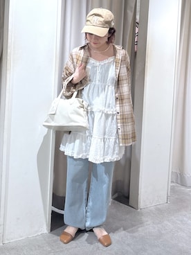 「FREE'S MART（フリーズマート）のアイテム（ワンピース）」を使った、serika79さん（レディース・151cm）の夏コーディネート