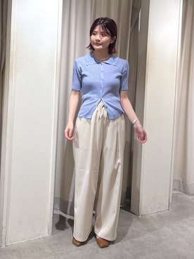 「アイテム（ニット/セーター）」を使った、serika79さん（レディース・151cm）の夏コーディネート