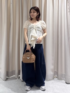 「小花柄」｜serika79さん（レディース・151cm）の春コーディネート
