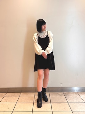 「アイテム（ワンピース/ドレス）」を使った、ナツキさん（レディース・156cm・10代）の冬コーディネート