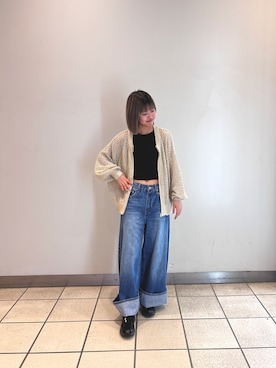 「アイテム（カーディガン/ボレロ）」を使った、ナツキさん（レディース・156cm・10代）の秋コーディネート